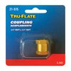 Tru-Flate Brass/Steel Hex Coupling 1/4 in. Female 1 pc 21515